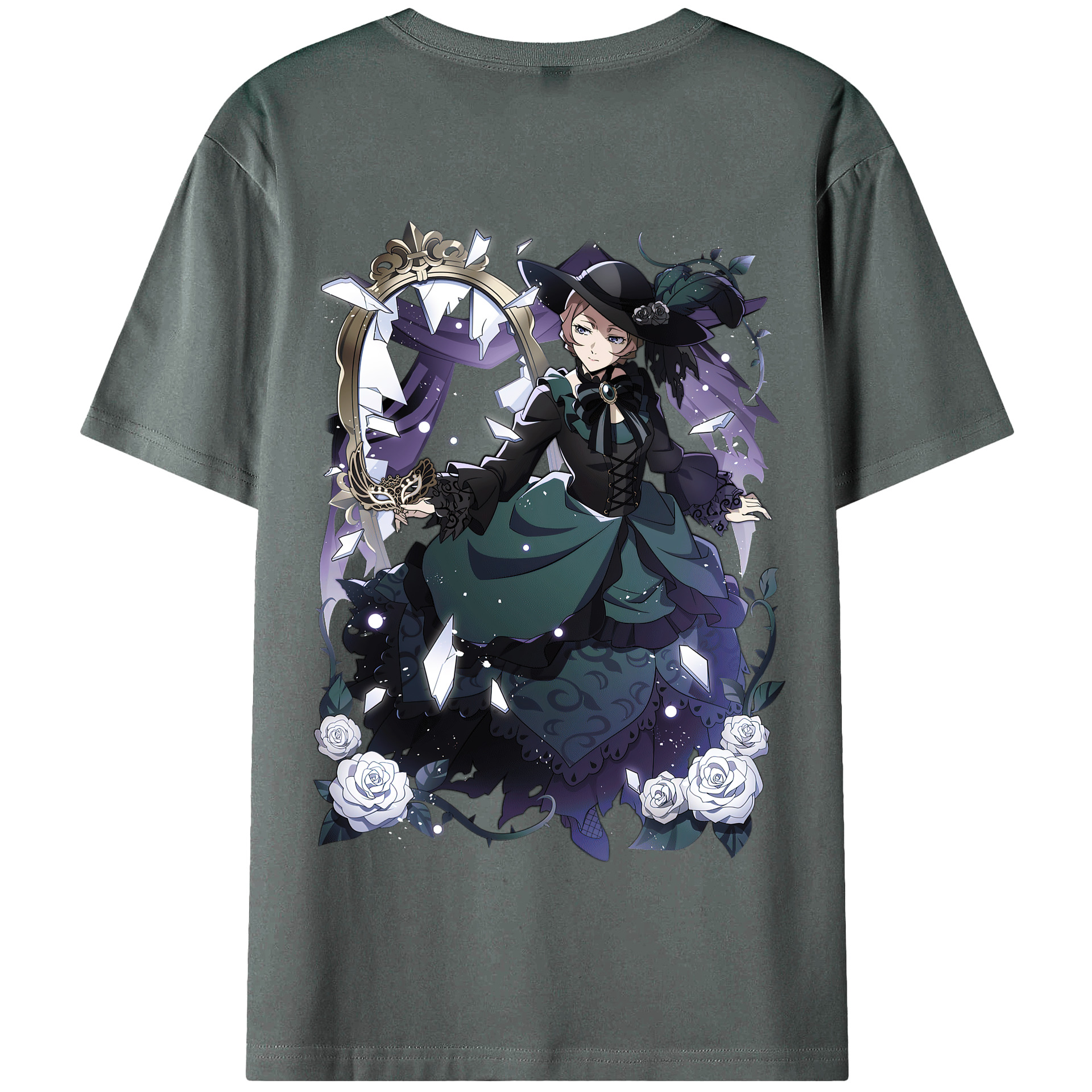 （画像用） 文豪ストレイドッグス Bungo Stray Dogs 綿100％半袖Tシャツ（背面プリント）